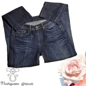 Pepe Jeans Slightly Distressed Blue Jeans Denim